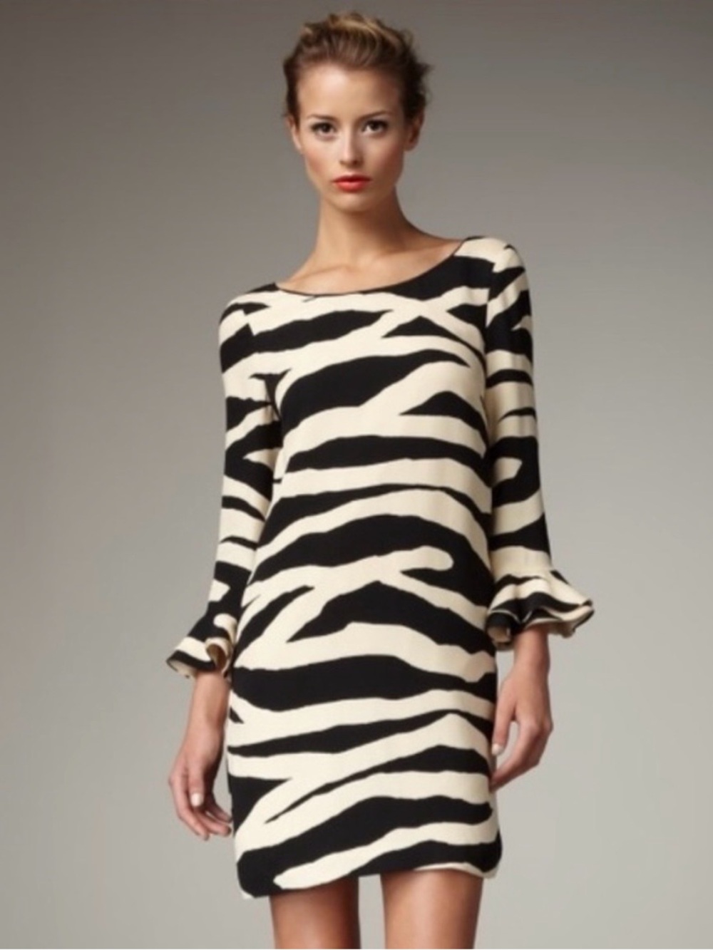 Kate Spade Black & Cream Zebra-Print Shift Dress!!! Fabulous for every season!